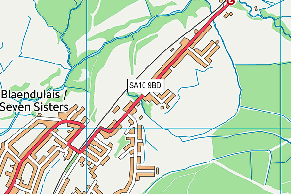 SA10 9BD map - OS VectorMap District (Ordnance Survey)