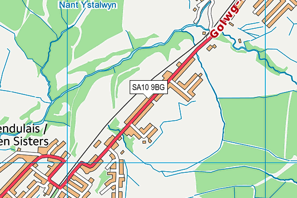 SA10 9BG map - OS VectorMap District (Ordnance Survey)