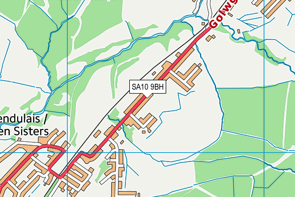 SA10 9BH map - OS VectorMap District (Ordnance Survey)