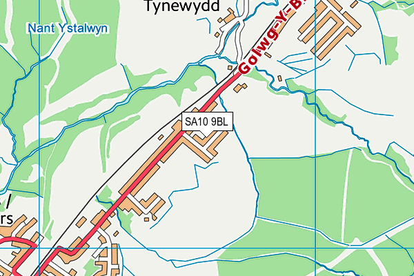 SA10 9BL map - OS VectorMap District (Ordnance Survey)