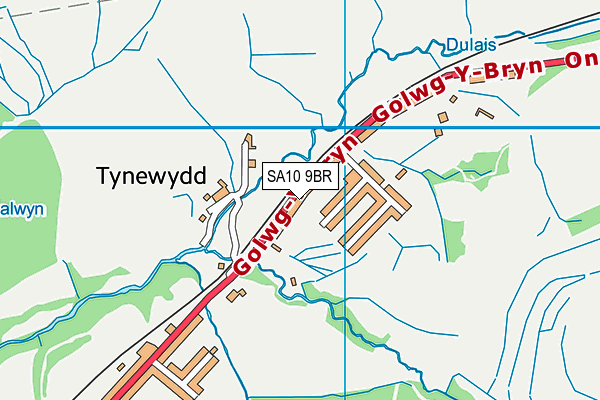 SA10 9BR map - OS VectorMap District (Ordnance Survey)