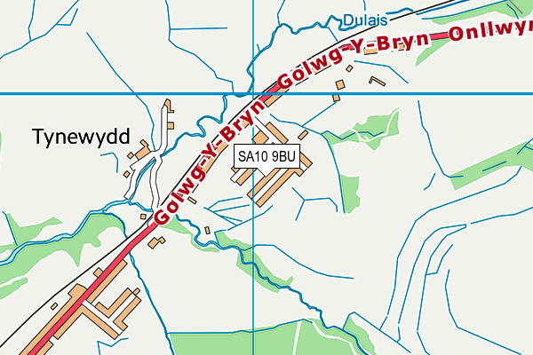 SA10 9BU map - OS VectorMap District (Ordnance Survey)