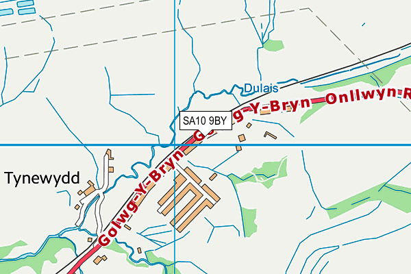 SA10 9BY map - OS VectorMap District (Ordnance Survey)