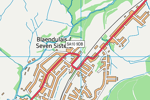 SA10 9DB map - OS VectorMap District (Ordnance Survey)