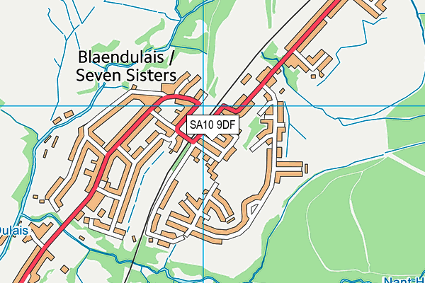 SA10 9DF map - OS VectorMap District (Ordnance Survey)
