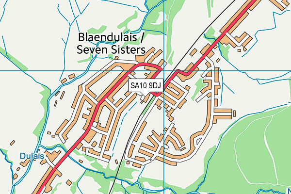 SA10 9DJ map - OS VectorMap District (Ordnance Survey)