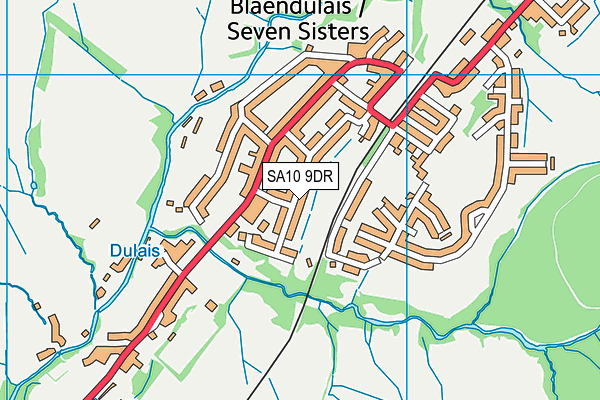 SA10 9DR map - OS VectorMap District (Ordnance Survey)