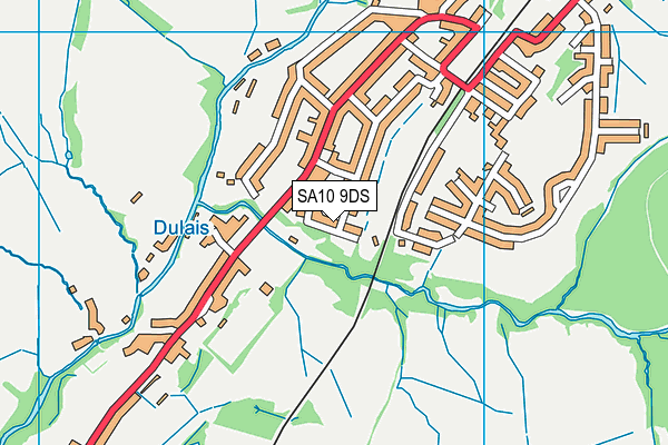 SA10 9DS map - OS VectorMap District (Ordnance Survey)