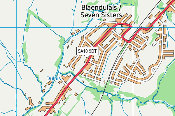 SA10 9DT map - OS VectorMap District (Ordnance Survey)
