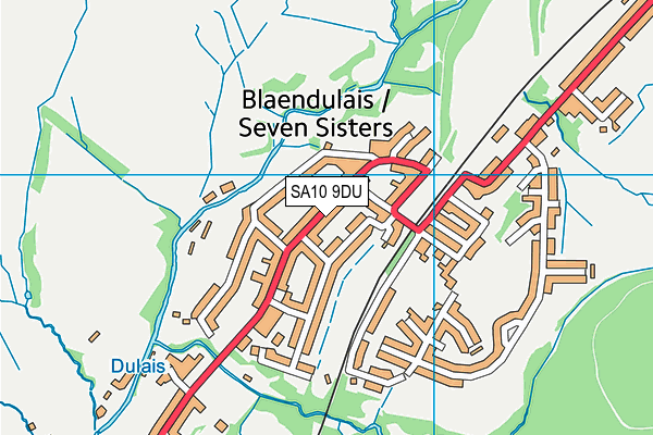 SA10 9DU map - OS VectorMap District (Ordnance Survey)