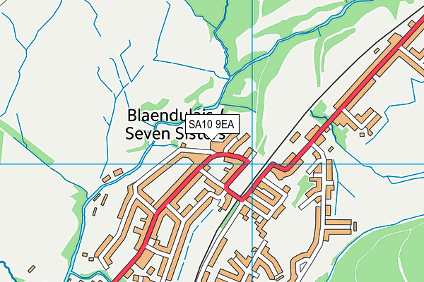 SA10 9EA map - OS VectorMap District (Ordnance Survey)