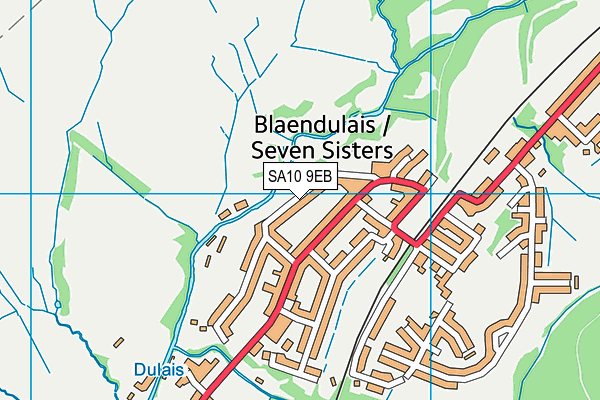 SA10 9EB map - OS VectorMap District (Ordnance Survey)