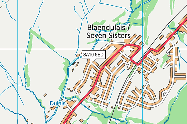 SA10 9ED map - OS VectorMap District (Ordnance Survey)