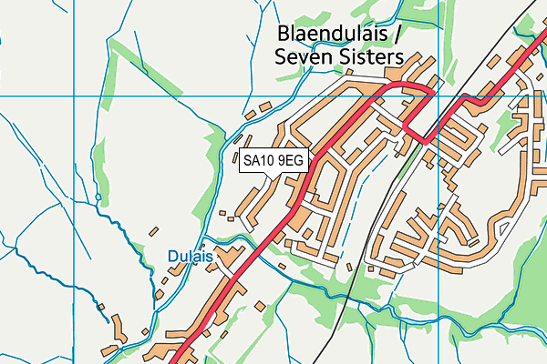 SA10 9EG map - OS VectorMap District (Ordnance Survey)