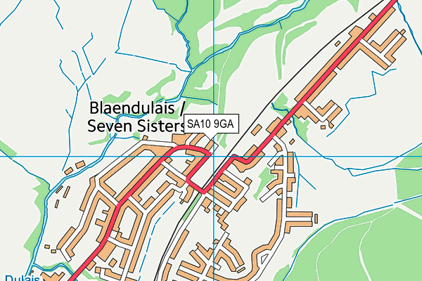 SA10 9GA map - OS VectorMap District (Ordnance Survey)