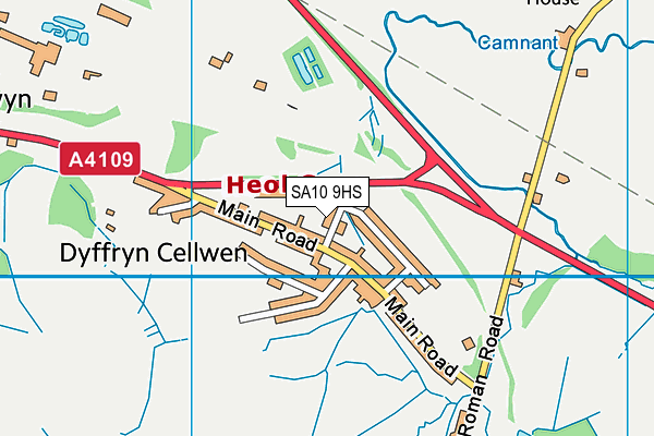 SA10 9HS map - OS VectorMap District (Ordnance Survey)