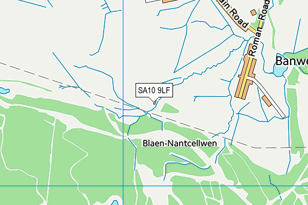 SA10 9LF map - OS VectorMap District (Ordnance Survey)