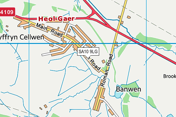 SA10 9LG map - OS VectorMap District (Ordnance Survey)