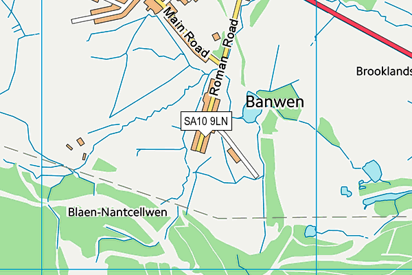 SA10 9LN map - OS VectorMap District (Ordnance Survey)