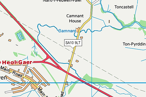 SA10 9LT map - OS VectorMap District (Ordnance Survey)