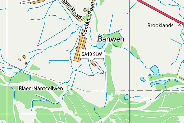 SA10 9LW map - OS VectorMap District (Ordnance Survey)