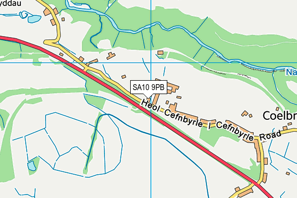 SA10 9PB map - OS VectorMap District (Ordnance Survey)