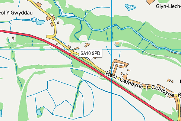 SA10 9PD map - OS VectorMap District (Ordnance Survey)