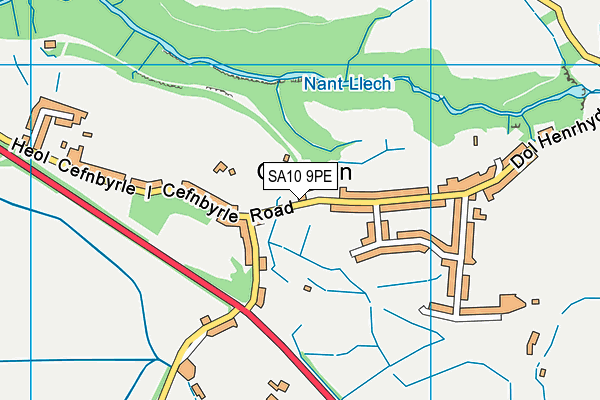 SA10 9PE map - OS VectorMap District (Ordnance Survey)