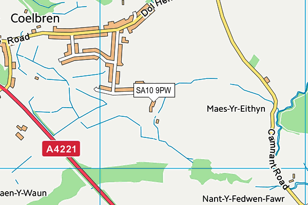 SA10 9PW map - OS VectorMap District (Ordnance Survey)