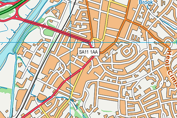 SA11 1AA map - OS VectorMap District (Ordnance Survey)