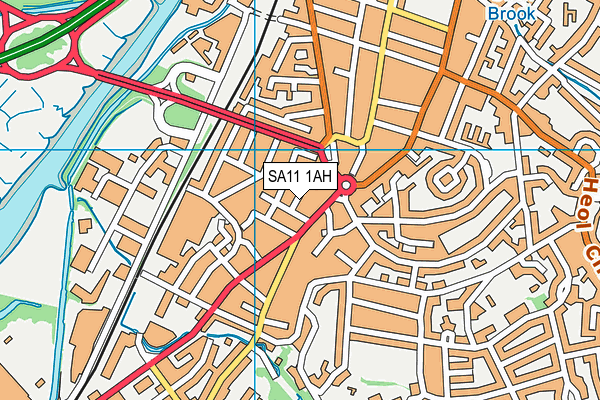 SA11 1AH map - OS VectorMap District (Ordnance Survey)