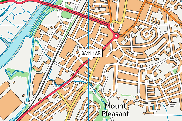 SA11 1AR map - OS VectorMap District (Ordnance Survey)