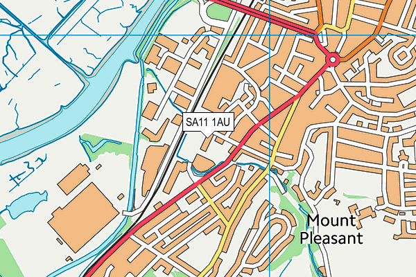 SA11 1AU map - OS VectorMap District (Ordnance Survey)