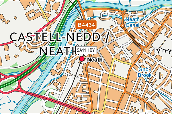 SA11 1BY map - OS VectorMap District (Ordnance Survey)