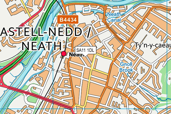 SA11 1DL map - OS VectorMap District (Ordnance Survey)