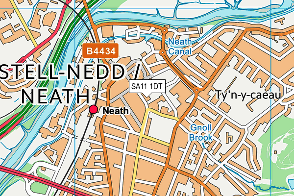 SA11 1DT map - OS VectorMap District (Ordnance Survey)