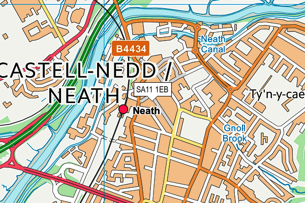 SA11 1EB map - OS VectorMap District (Ordnance Survey)