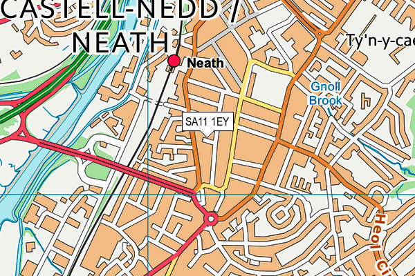 SA11 1EY map - OS VectorMap District (Ordnance Survey)