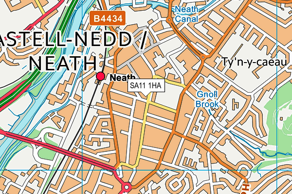 SA11 1HA map - OS VectorMap District (Ordnance Survey)