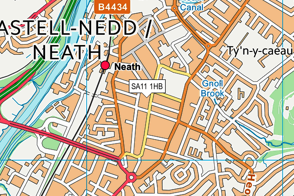 SA11 1HB map - OS VectorMap District (Ordnance Survey)