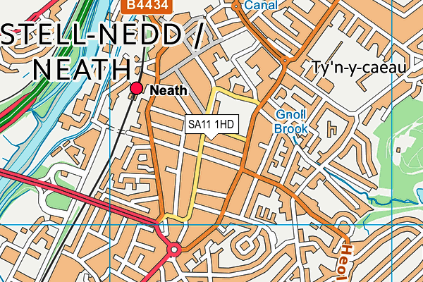 SA11 1HD map - OS VectorMap District (Ordnance Survey)