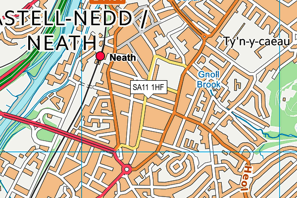 SA11 1HF map - OS VectorMap District (Ordnance Survey)