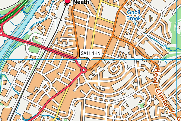 SA11 1HN map - OS VectorMap District (Ordnance Survey)