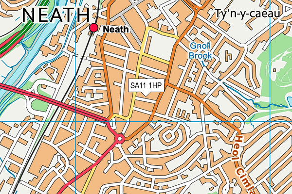 SA11 1HP map - OS VectorMap District (Ordnance Survey)