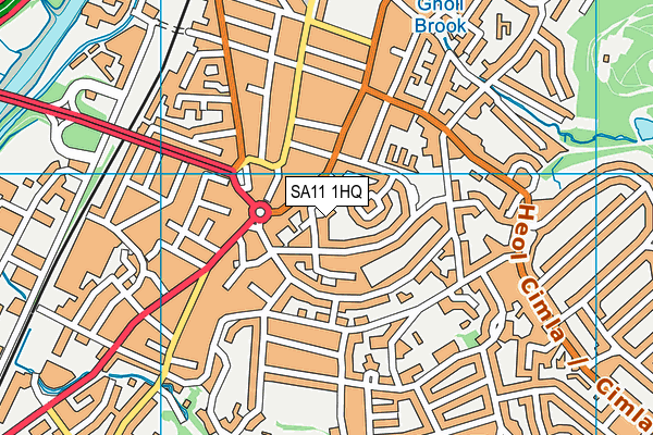 SA11 1HQ map - OS VectorMap District (Ordnance Survey)