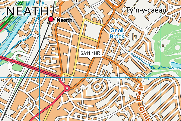 SA11 1HR map - OS VectorMap District (Ordnance Survey)
