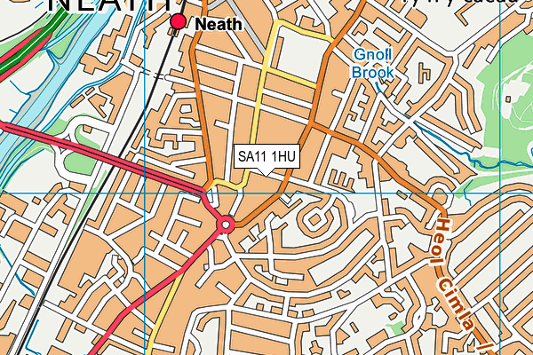 SA11 1HU map - OS VectorMap District (Ordnance Survey)