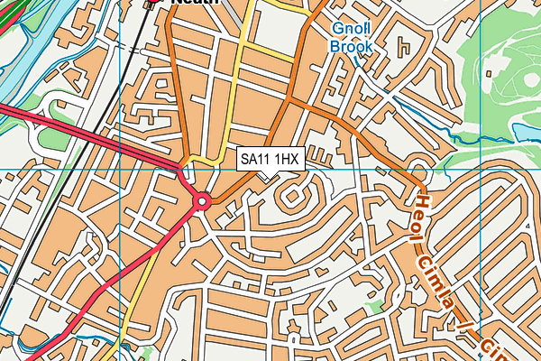 SA11 1HX map - OS VectorMap District (Ordnance Survey)