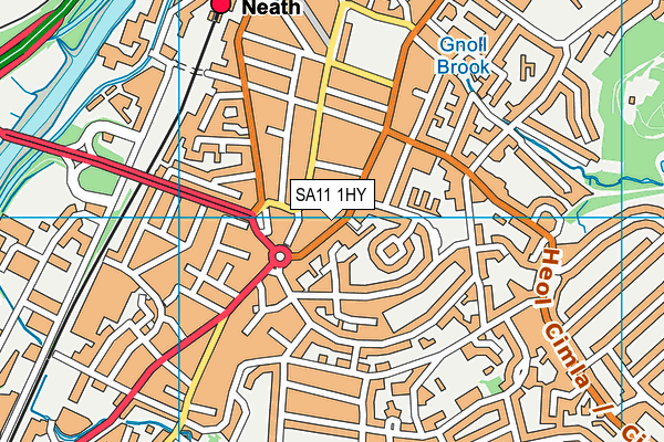 SA11 1HY map - OS VectorMap District (Ordnance Survey)