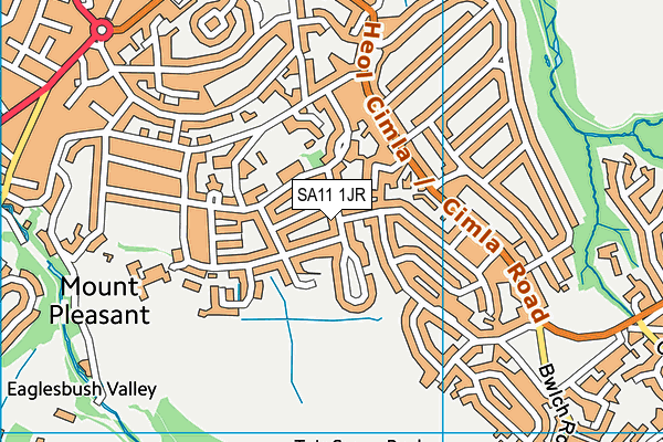 SA11 1JR map - OS VectorMap District (Ordnance Survey)